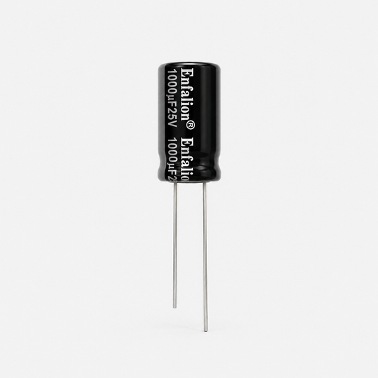 Enfalion 1000uF 25V Radial Electrolytic Capacitor - Through Hole Package