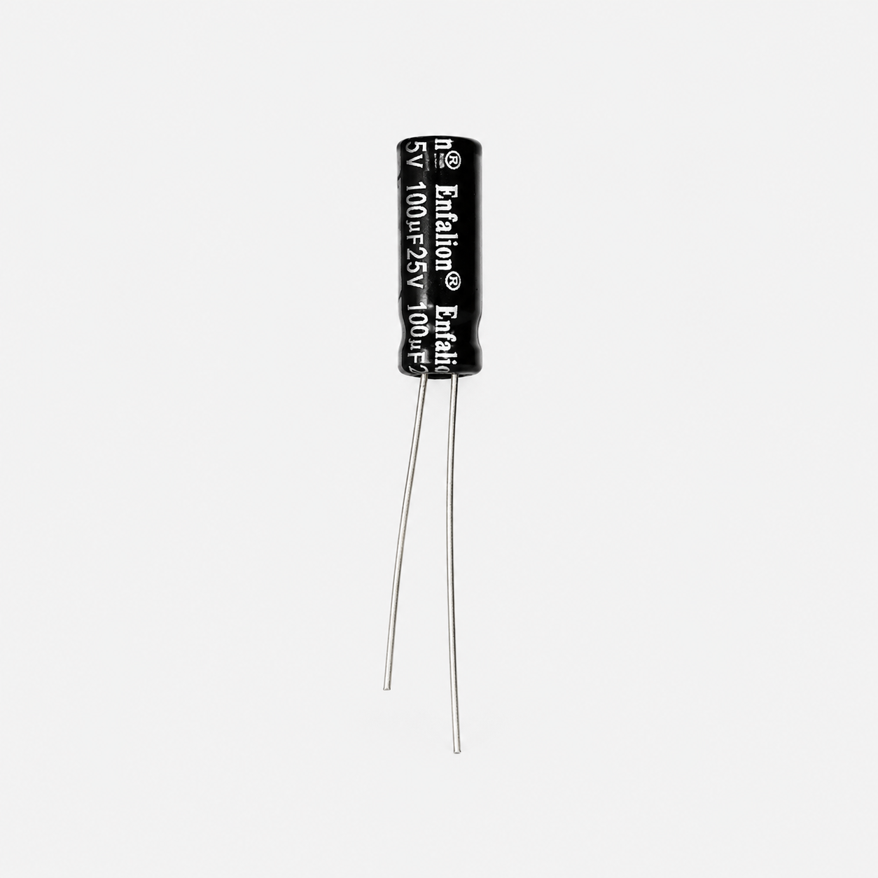 Enfalion 100uF 25V Radial Electrolytic Capacitor - Through Hole Package