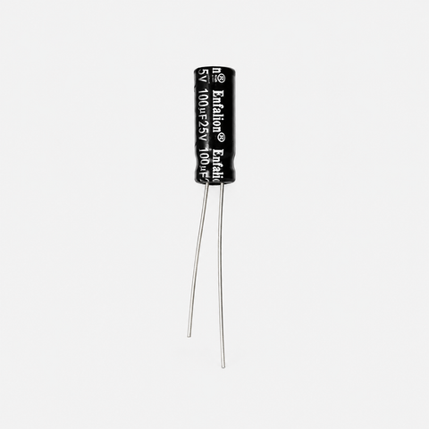 Enfalion 100uF 25V Radial Electrolytic Capacitor - Through Hole Package