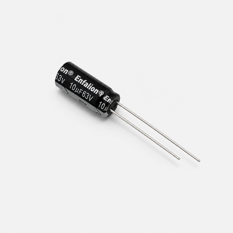 Enfalion 10uF 63V Radial Electrolytic Capacitor - Through Hole Package