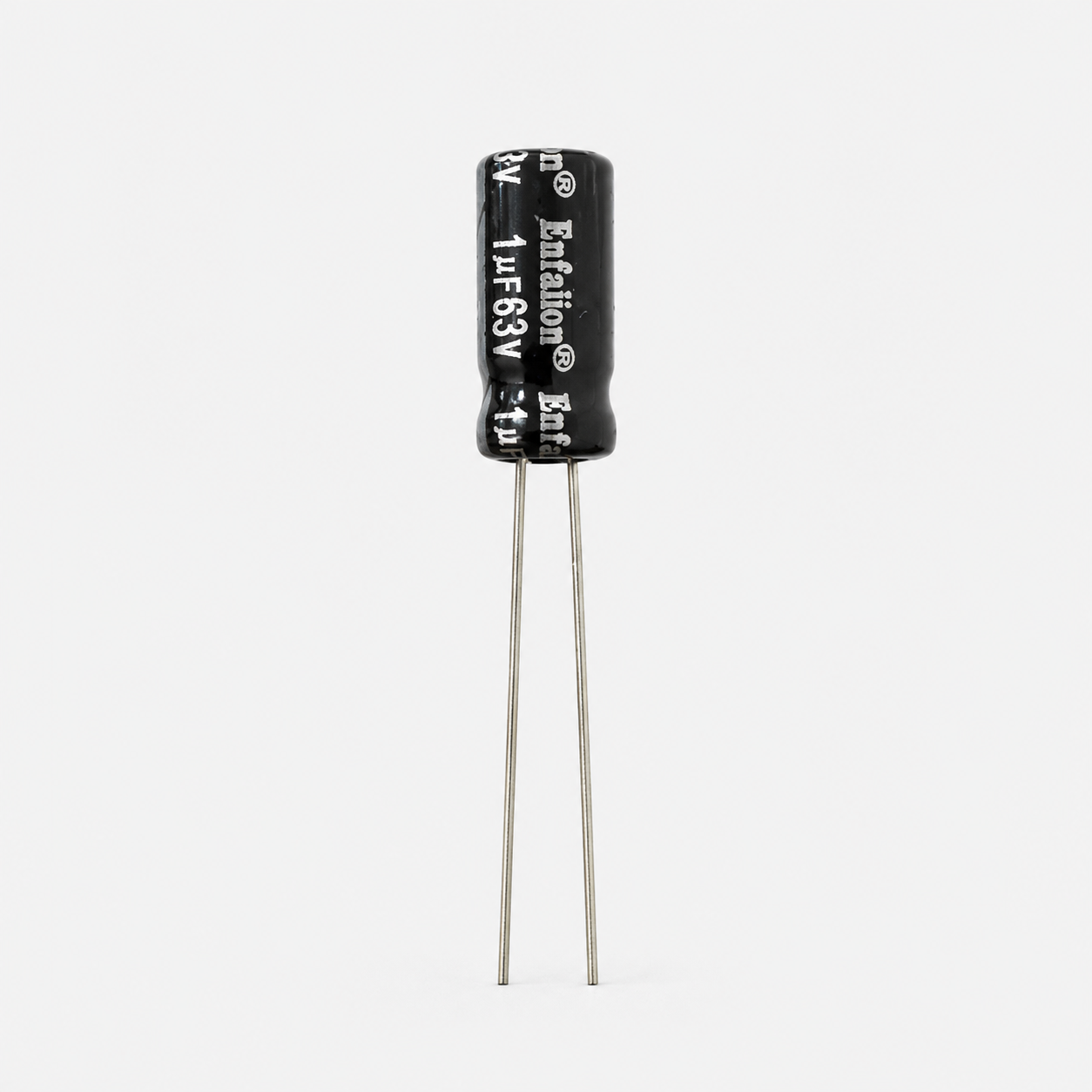 Enfalion 1uF 63V Radial Electrolytic Capacitor - Through Hole Package