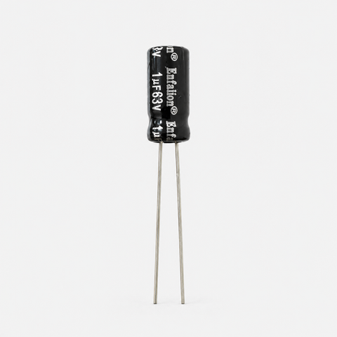Enfalion 1uF 63V Radial Electrolytic Capacitor - Through Hole Package