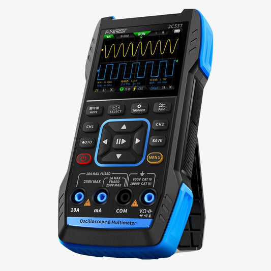 FNIRSI 2C53T 50MHz 250MS/s Handheld 3-in-1 Oscilloscope Multimeter Signal Generator