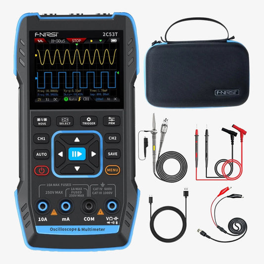 FNIRSI 2C53T 50MHz 250MS/s Handheld 3-in-1 Oscilloscope Multimeter Signal Generator
