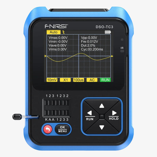 FNIRSI DSO-TC3 3-in-1 Handheld 500KHz 10MS/s Digital Oscilloscopes Signal Generator 