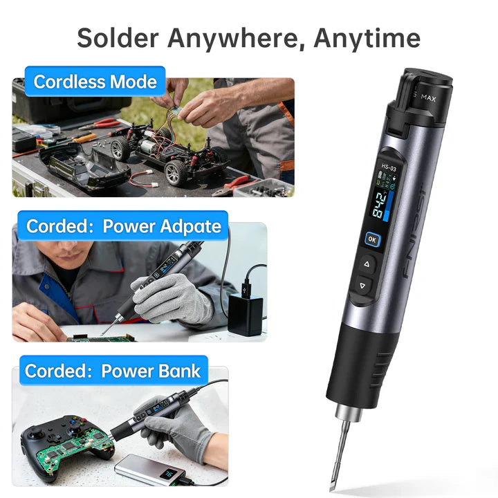 FNIRSI® HS-03 Plus Portable Soldering Iron