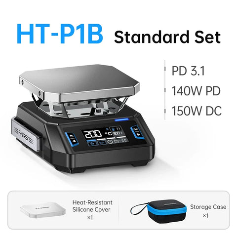 HT-P1B Mini Hot Plate Dual Mode Reflow & Heating Station, DC/USB-C PD