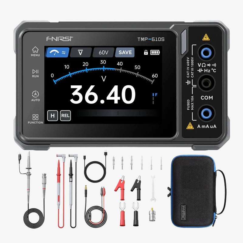 FNIRSI® TMP-610S 3-in-1 Digital Multimeter DSO DDS Generator