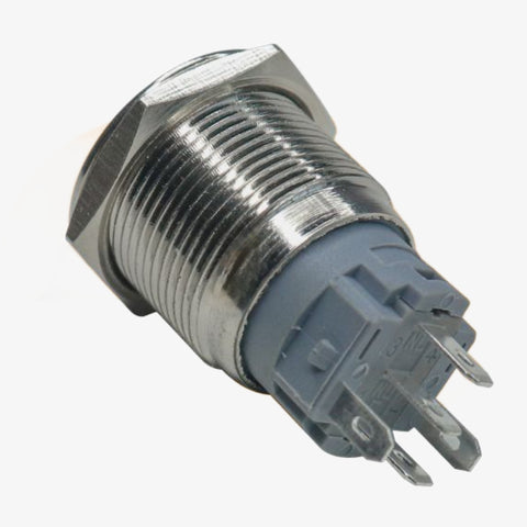 Flat Head 12mm 12V Ring Light Self-Lock Non-Momentary Metal Push-Button Switch