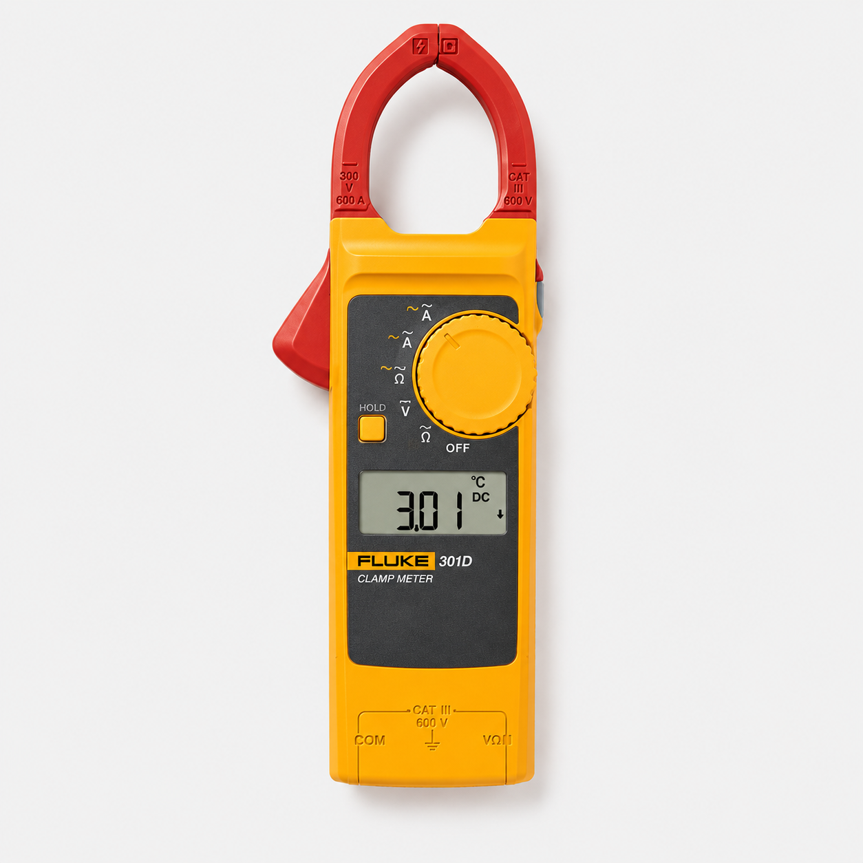 Fluke 301D 600A AC/DC  Clamp Meter with 1 Year Warranty