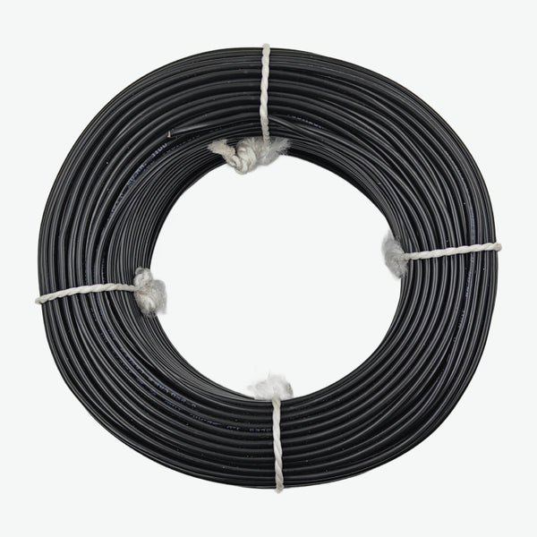 Single Core 2.5 sqmm Black Electrical Cable Wire For Domestic and Industries - 1m PVC FR Insulated Cable