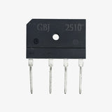 GBJ2510 25A 1000V Single Phase Bridge Rectifier Module - Inline 4-Pin Package