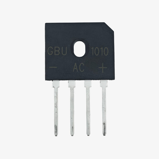 GBU1010 10A 1000V Single Phase Bridge Rectifier Module - Inline 4-Pin Package