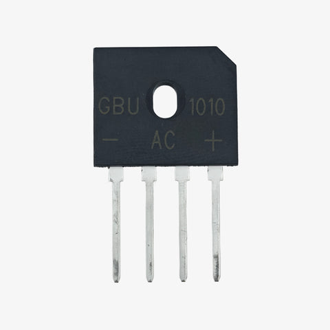 GBU1010 10A 1000V Single Phase Bridge Rectifier Module - Inline 4-Pin Package