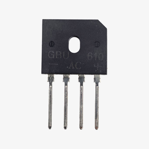 GBU610 6A 1000V Single Phase Bridge Rectifier Module - Inline 4-Pin Package
