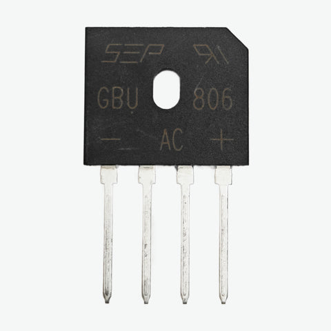 GBU806 8A 600V Single-Phase AC-DC Bridge Rectifier Diode 