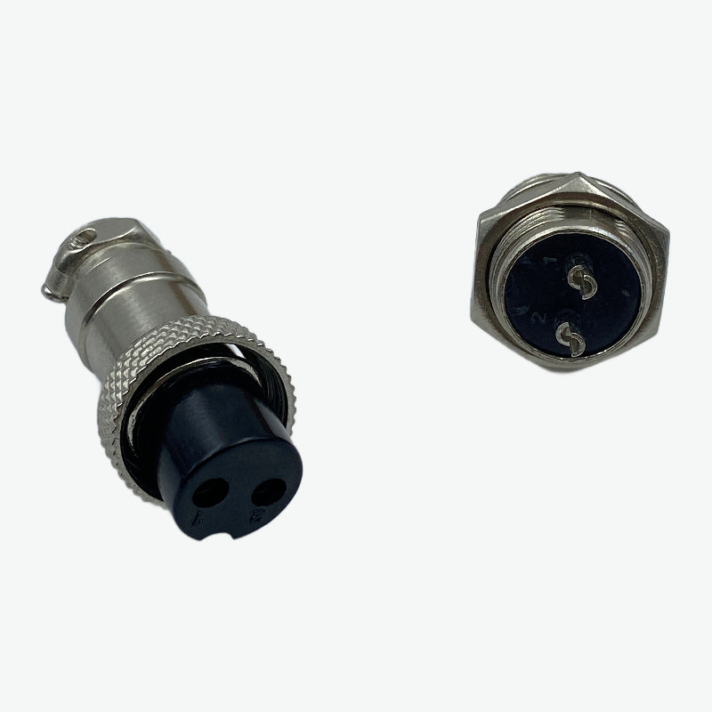GX-16 2-Pin 16mm Metal Aviation Plug Male and Female Panel Connector