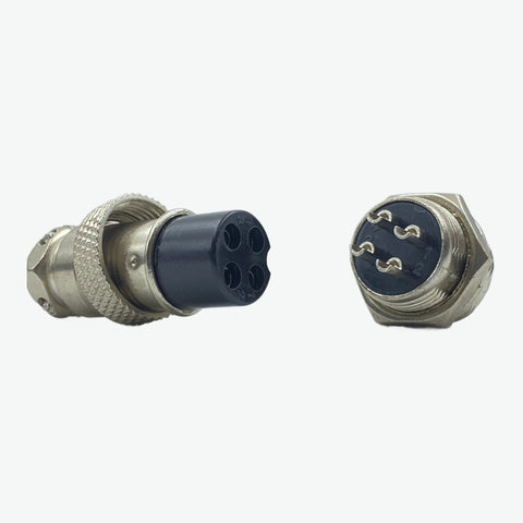 GX-16 4-Pin 16mm Metal Aviation Plug Male and Female Panel Connector