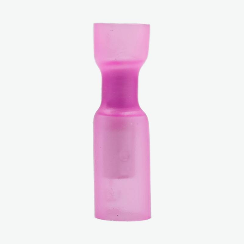 HFRD1.25-156 Fully Insulated Male Female Spade Bullet Wire Connector 0.5-1.5 sqmm (22-16 AWG) - Pink