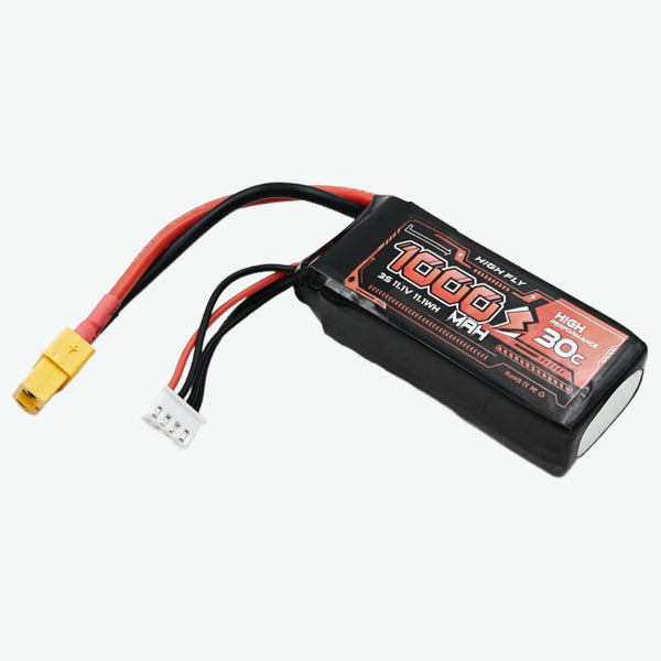 HIGH FLY 11.1V 1000mAh 3S 30C Lithium-Polymer Rechargeable Battery