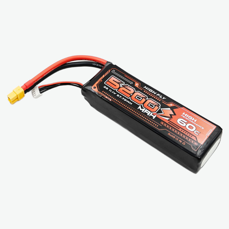 11.1V 5200mAh 3S 60C Lithium-Polymer Rechargeable Battery