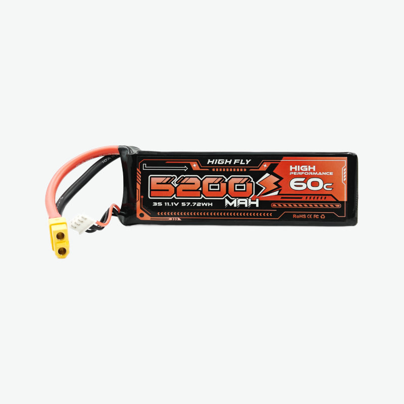 HIGH FLY 11.1V 5200mAh 3S 60C Lithium-Polymer Drone Battery