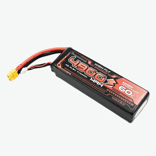 HIGH FLY 14.8V 4800mAh 4S 60C Lithium-Polymer Rechargeable Battery