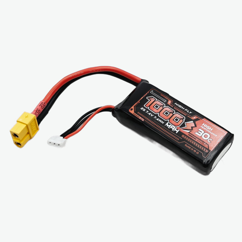 HIGH FLY 7.4V 1000mAh 2S 30C Lithium-Polymer Rechargeable Battery