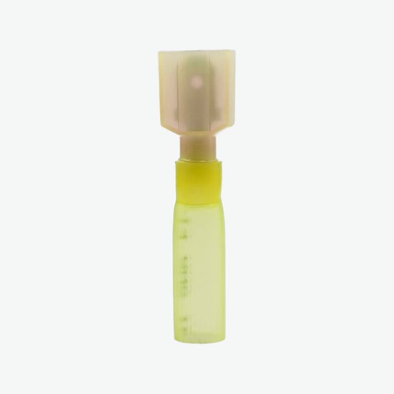 HMDFNY5.5-250 Brass Female Insulated Spade Joint Cable Wire Connector 4.0-6.0 sqmm (12-10 AWG) - Yellow