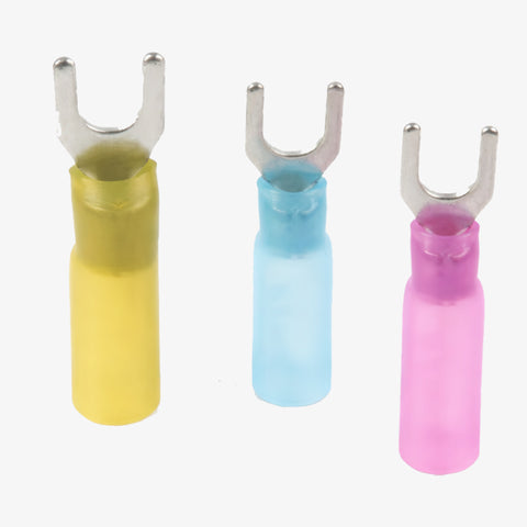 HSV5.5-5 Hard Plastic Insulated Spade Crimp Connector  Yellow