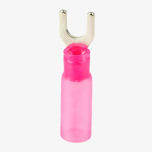 HSV1.25-5S  Hard Plastic Insulated Spade Crimp Connector  0.5-1.5 sqmm (22-16 AWG) - Pink