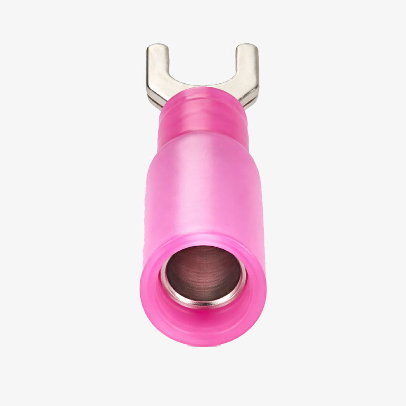 HSV1.25-5S  Hard Plastic Insulated Spade Crimp Connector  0.5-1.5 sqmm (22-16 AWG) - Pink
