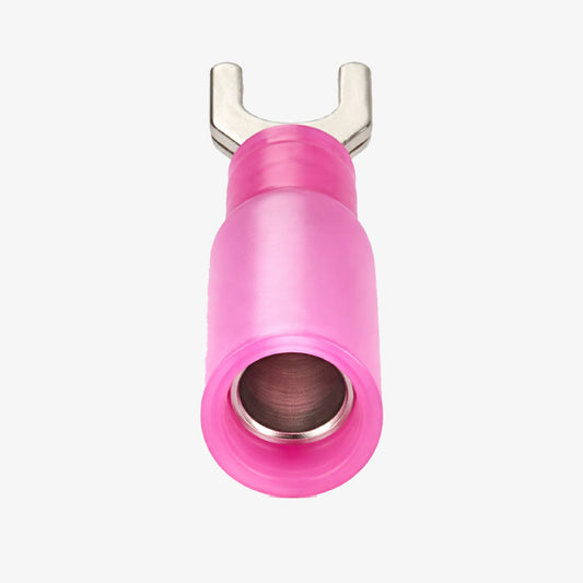 HSV1.25-5S  Hard Plastic Insulated Spade Crimp Connector  0.5-1.5 sqmm (22-16 AWG) - Pink