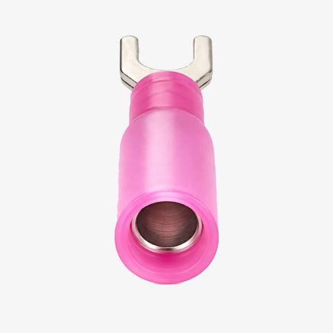 HSV1.25-5S  Hard Plastic Insulated Spade Crimp Connector  0.5-1.5 sqmm (22-16 AWG) - Pink