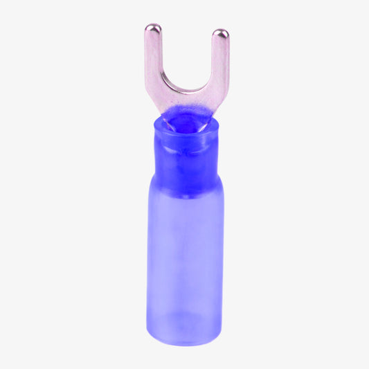 HSV2-5S Hard Plastic Insulated Spade Crimp Connector  0.5-1.5 sqmm (22-16 AWG) - Blue