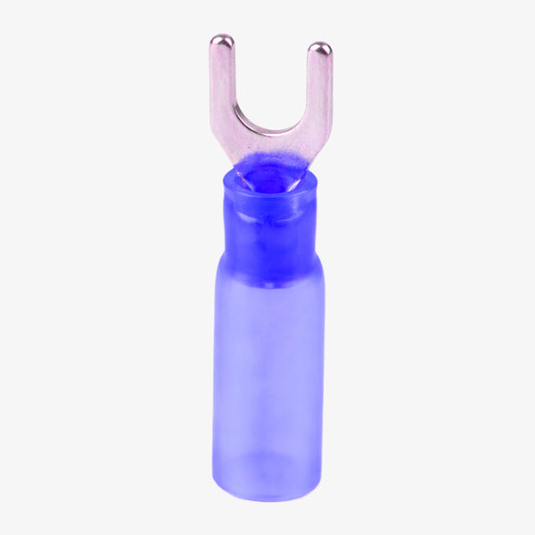 HSV2-5S Hard Plastic Insulated Spade Crimp Connector 0.5-1.5 sqmm (22-16 AWG) - Blue