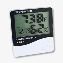 Load image into Gallery viewer, HTC-1 Digital Hygrometer Thermometer Humidity Meter with Clock LCD Display