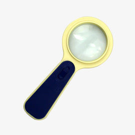 LED Illuminating 5X Magnification Craft Hand Held Magnifying Lens