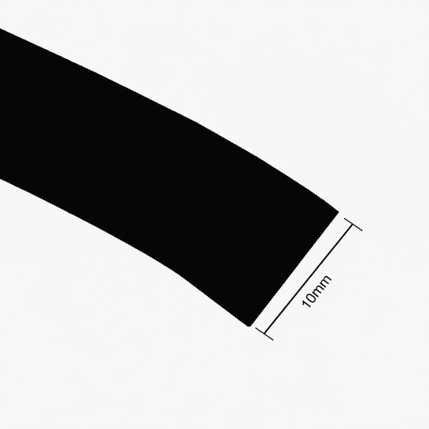 Heat Shrink Sleeve Tube Flat - 10 mm Diameter - Black - 1 meter