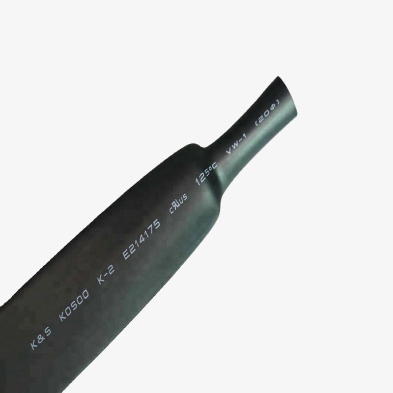 Heat Shrink Sleeve Tube Flat - 9 mm Diameter - Black - 1 meter