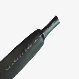 Heat Shrink Sleeve Tube Flat - 9 mm Diameter - Black - 1 meter