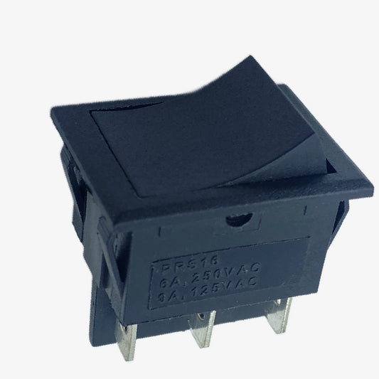 6-Pin DPDT Miniature Rocker Switch - 6A - 9A 250V AC
