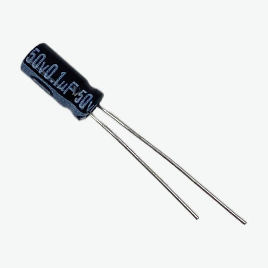 0.1uF 50V Aluminum Radial Electrolytic Capacitor - Through Hole Package