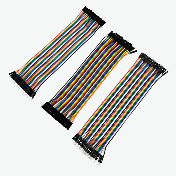 Jumper Wires Combo Pack - Male to Male, Male to Female, Female to Female (Set of 120)