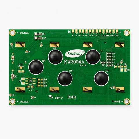 Kingway 20x4 LCD Display (Green Backlight) with IIC/I2C Interface