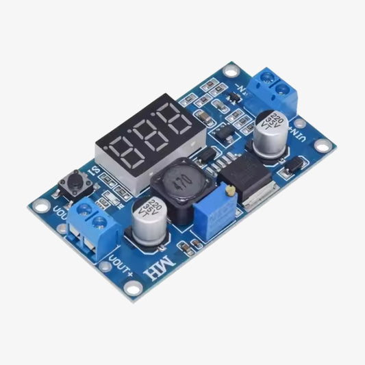 LM2596 2A Buck Step-down Power Converter Module DC 4-40V to 1.3-37V with LED Voltmeter