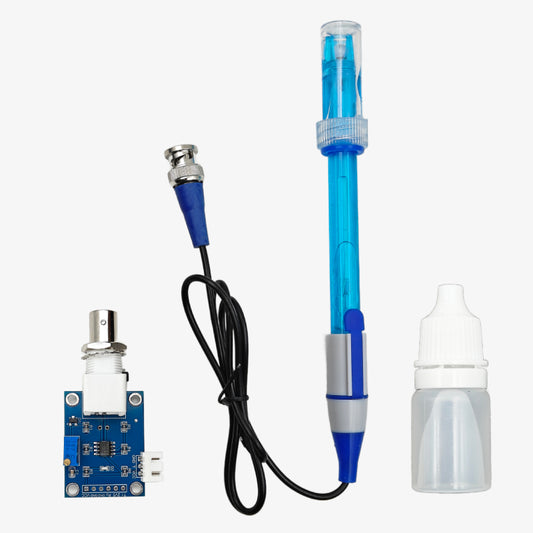 Liquid pH 0–14 Value Detection Sensor Module with pH Electrode Probe 
