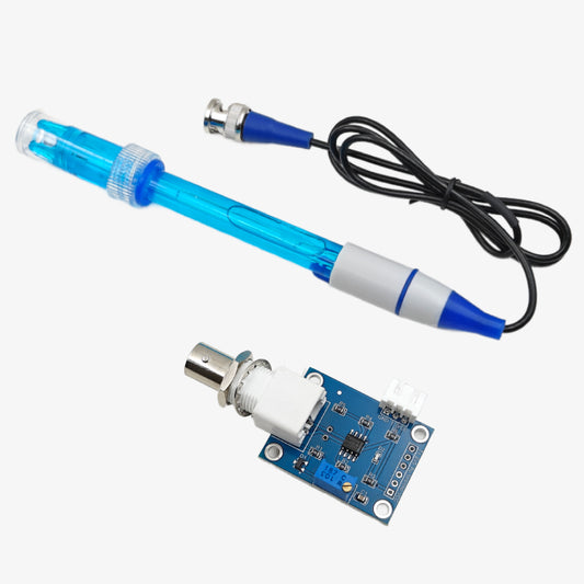 Liquid pH 0–14 Value Detection Sensor Module with pH Electrode Probe (BNC) - pH Sensor Module