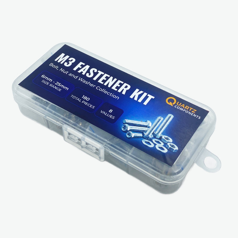 M3 Phillips head Assorted Fastening Kit from 6mm to 25mm - 180Pcs