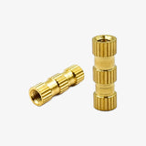 M3x15x5mm Brass Heat Set Threaded Round Insert Nut - 10 Pcs